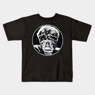 THE WOLFMAN (Circle Black and White) Kids T-Shirt